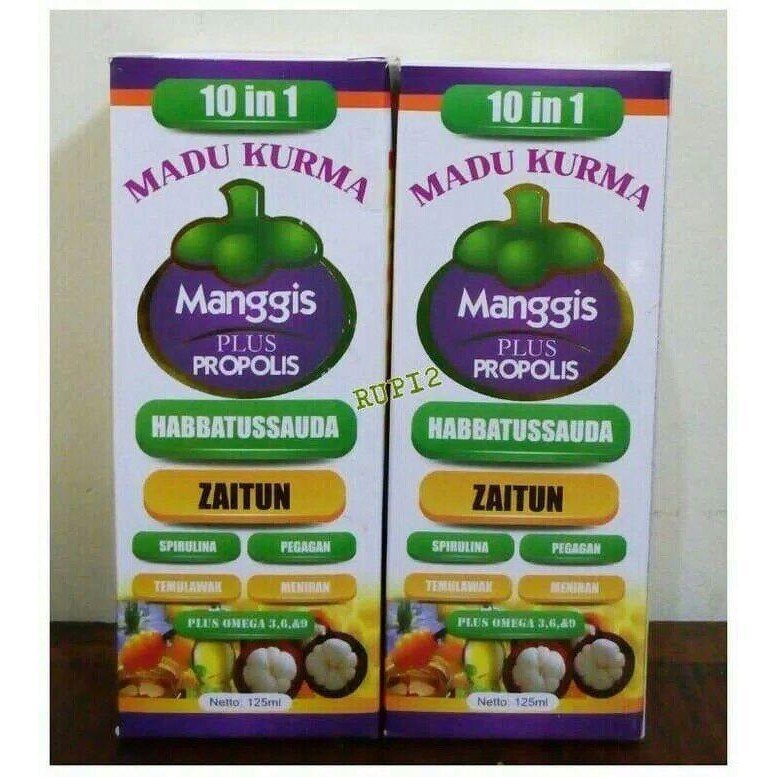 

Paket 2 botol Madu kurma Manggis 10in1 Madu 10 in 1