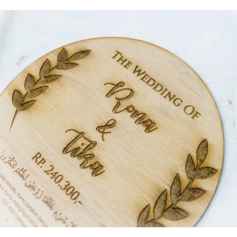 kayu nama hiasan box mahar bulat custom/kayu grafir nama bulatan mahar mdf palywood