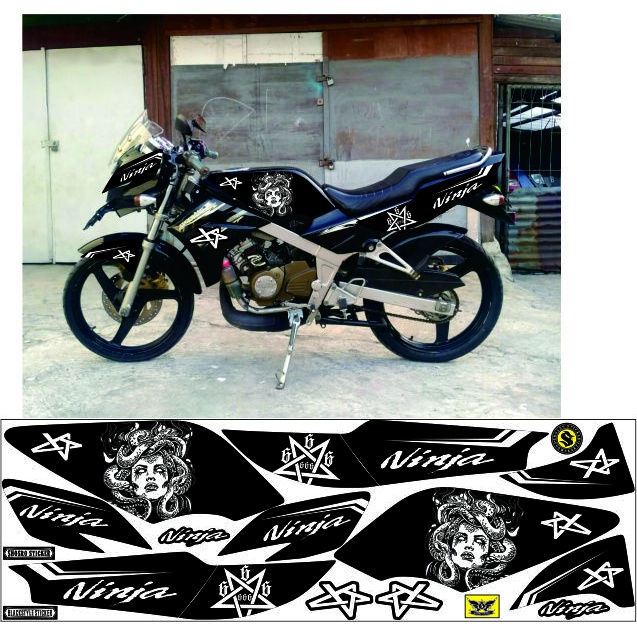 VARIASI striping NINJA  R STIKER MOTOR  ninja r 150 variasi LIS STIKER STRIPING KAWASAKI NINJA R 150