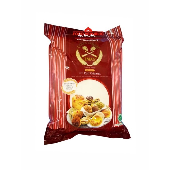 

TEPUNG CAKRA KEMBAR EMAS ORIENTAL 5 KG BOGASARI UTK ROTI HALAL