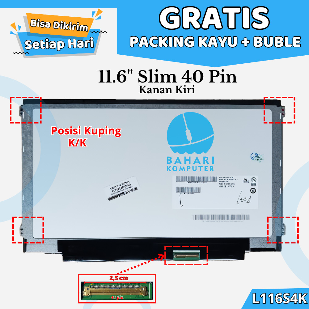 Layar LCD LED Laptop Notebook Asus X200 X200CA X200MA
