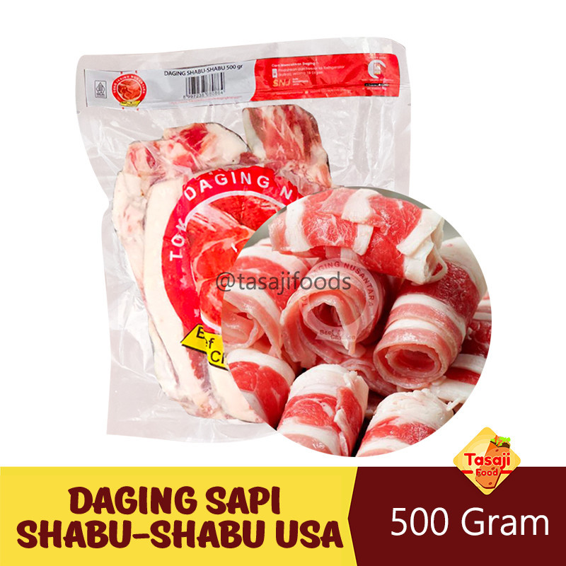 

Daging Sapi Shabu-Shabu - USA Beef Short Plate Slice 500gram