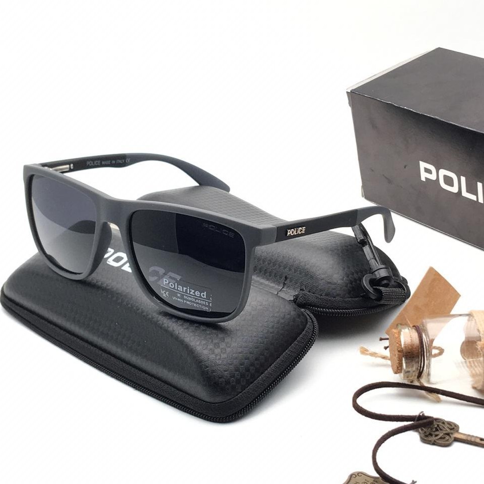 Paling Diminati  Sunglass Kacamata Hitam pria Lensa polarized anti silau Sepeda Pria - Police A1043 