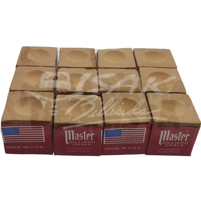 

Master Chalk USA - 12 Piece Billiard Chalk - Kapur Biliar - Gold Emas