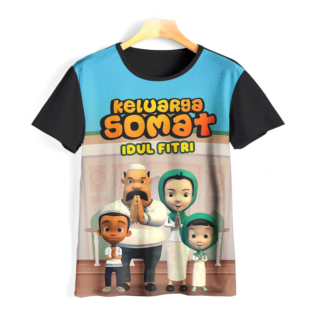 Kaos Anak Animasi Keluarga Somat Baju 3D Kartun Keluarga Somat 06Cd009 Untuk Usia 1-12 Tahun - Saga 