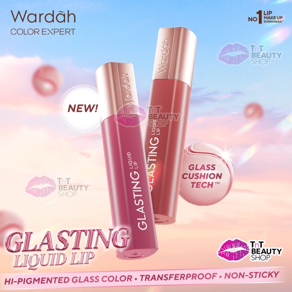TT_ WARDAH Liquid Lip Glasting Indonesia / Lip Glasting 3.5g / Everglasting Shine / Hi Pigmented Gla