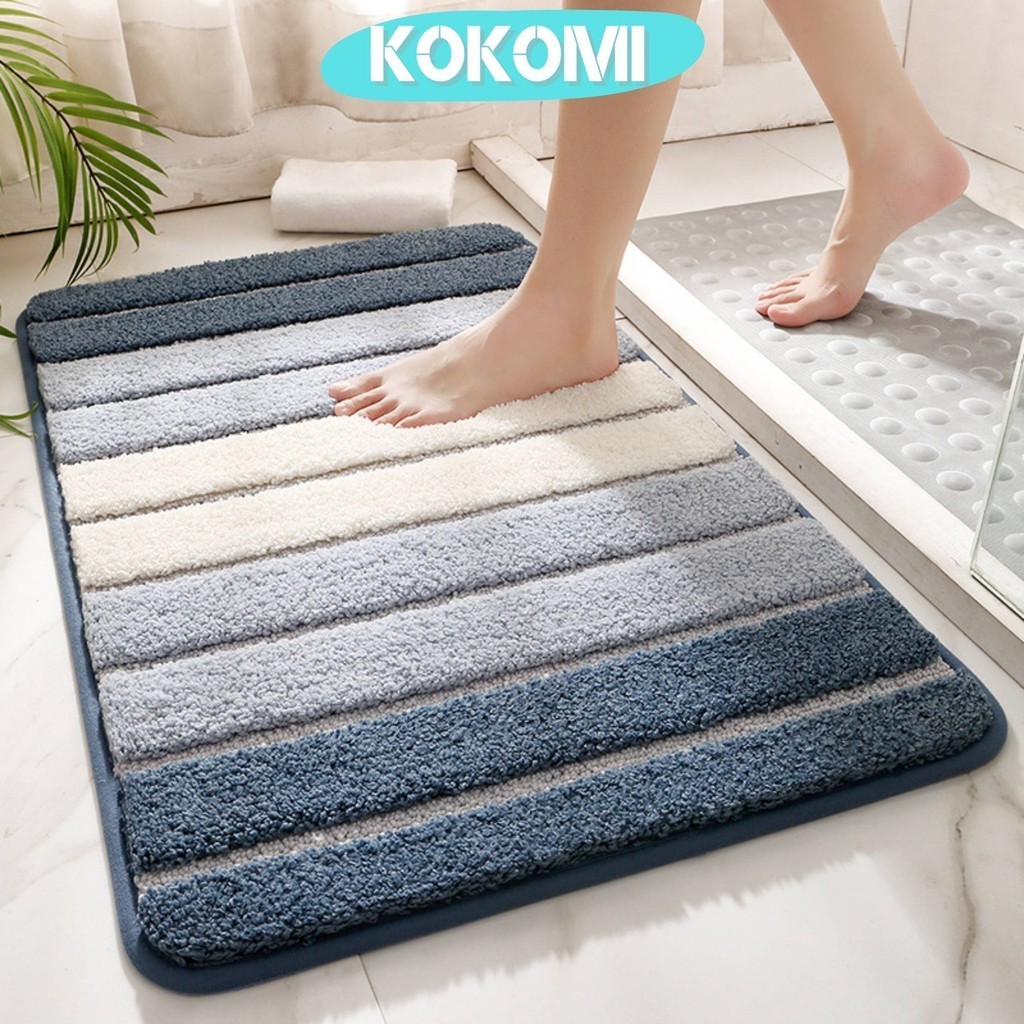 KOKOMI Keset Premium Hideki 40x60cm Bathmat Keset Kamar Mandi  Anti Slip Bulu Tebal Keset Bulu Tebal