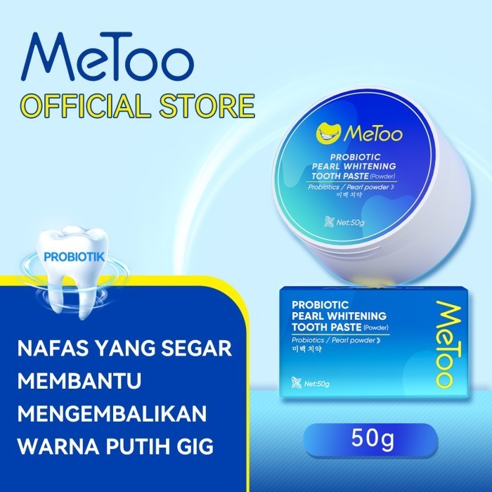 [BPOM] 50g MeToo Teeth Whitening Powder / Whitening Tooth Powder