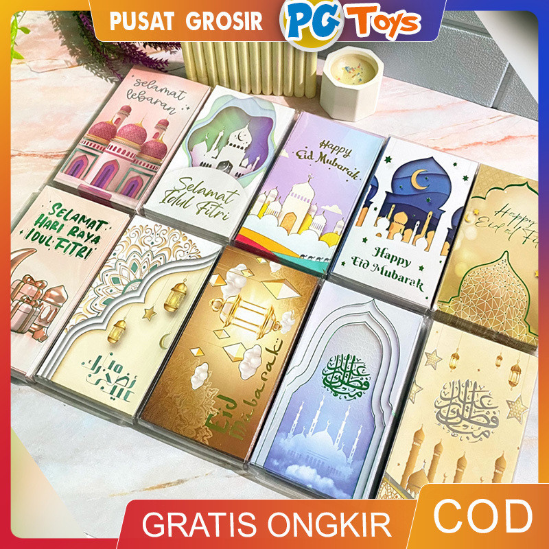 

PGTOYS - (1 Pak isi 25pcs) Amplop Lebaran Idul Fitri Panjang dan Pendek / Angpao Lebaran Idul Fitri Motif Islamiah 2024