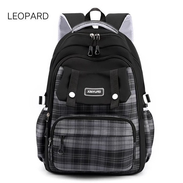 Tas Ransel Anak Sekolah Korea Banyak Bonus Backpack Fashion Anak SMA - Ungu Tas Aja