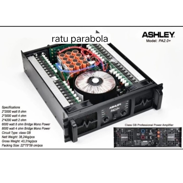 Power amplifier Ashley PA 2.0+ original power Ashley PA 2.0 +
