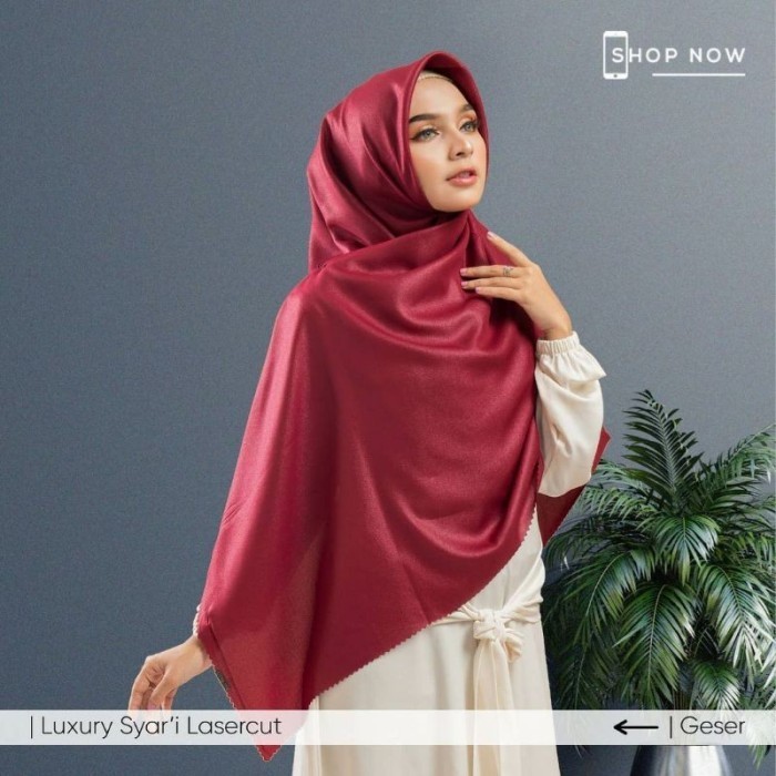 jilbab pesta syar'i jilbab segiempat syar'i luxuri jilbab kondangan