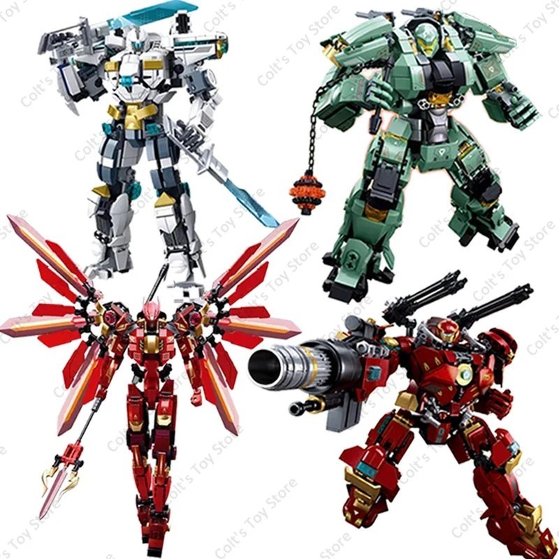 Sluban Pacific Rim Mecha Action Figures Building Blocks Bricks Robot Super Battle Mechs Assembling M
