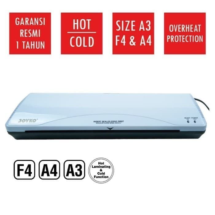 

Mabel JOYKO LM-03 SIZE A4 F4 & A3 MESIN LAMINATING / LAMINATOR LOW WATT LM03