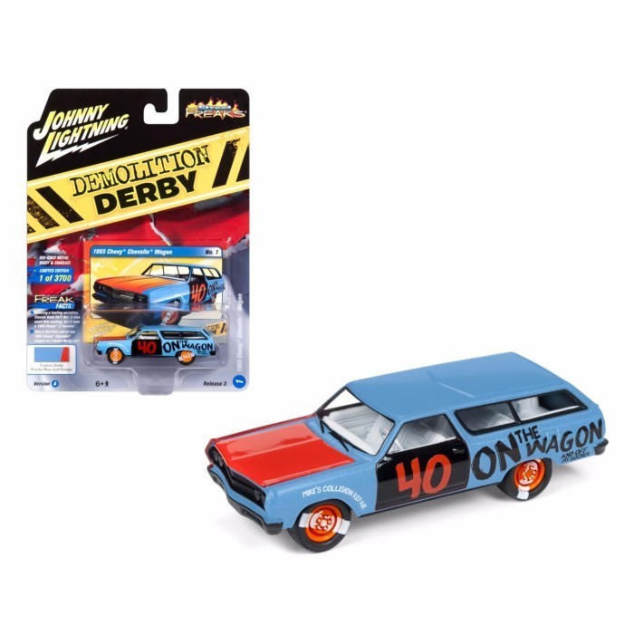 Vincent Johnny Lightning 1/64 1965 Chevy Chevelle Wagon Demolition Derby
