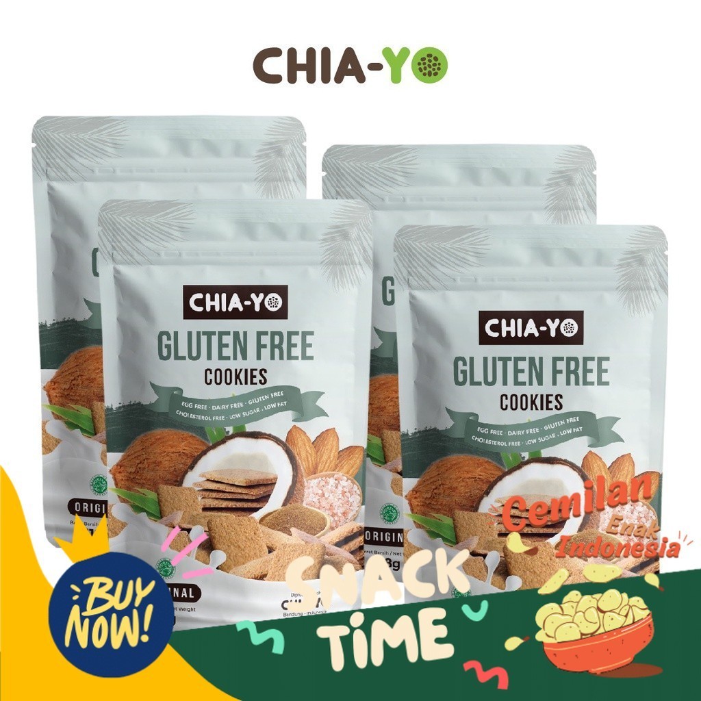 

Special Diskon Chiayo Gluten Free Healthy Cookies 4 pack