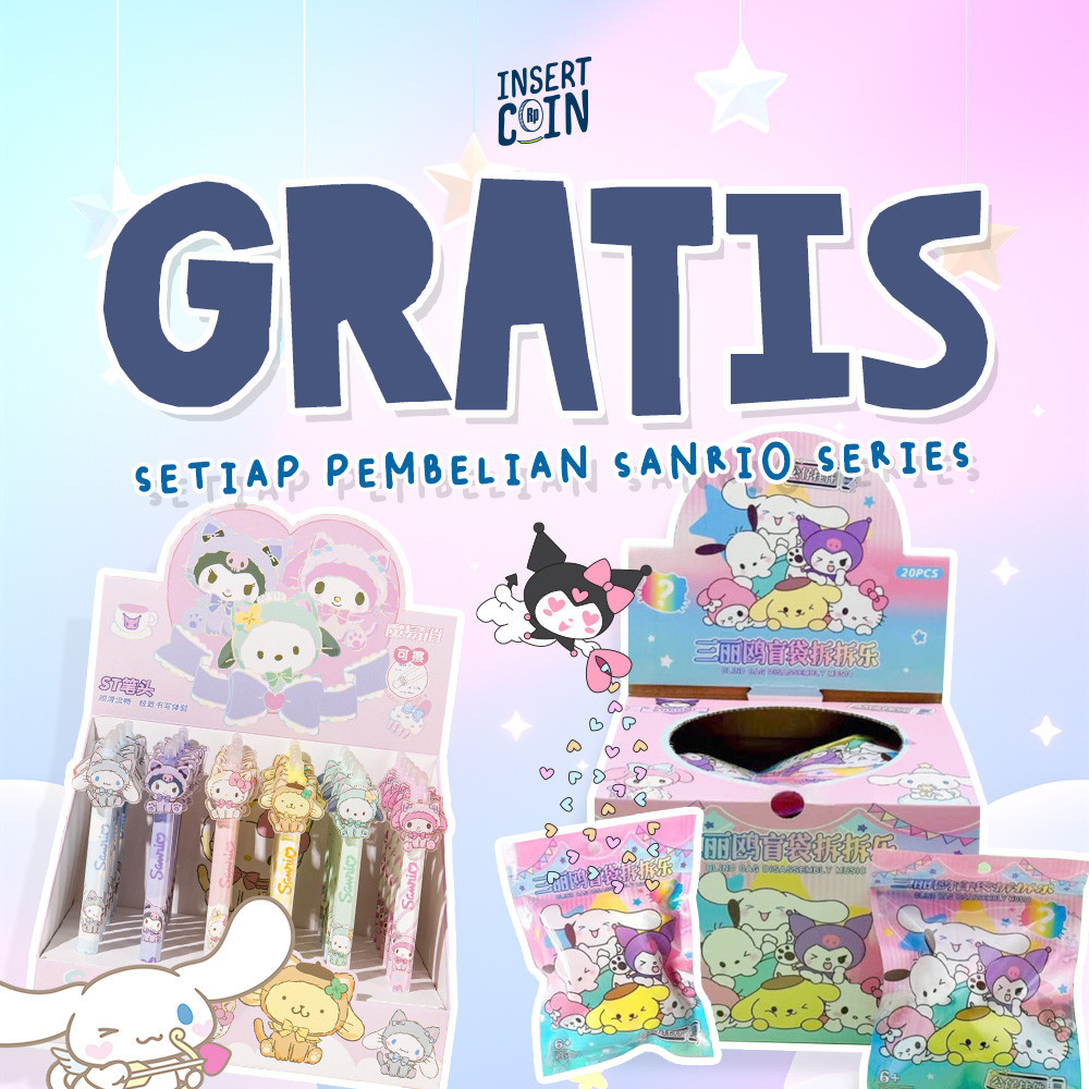 

Koleksi Hadiah Gratis Bolpen Dan Blind Box Sanrio Lucu Setiap Pembelian Sanrio Series Di Insertcoin