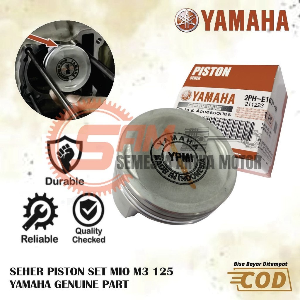 Seher Piston Kit Yamaha Mio M3 Soul GT Fino 125 Genuine Part Motor Matic
