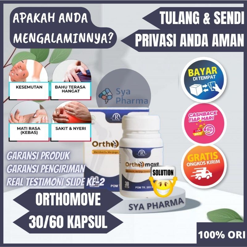 Orthomove obat saraf kejepit isi 30 capsul