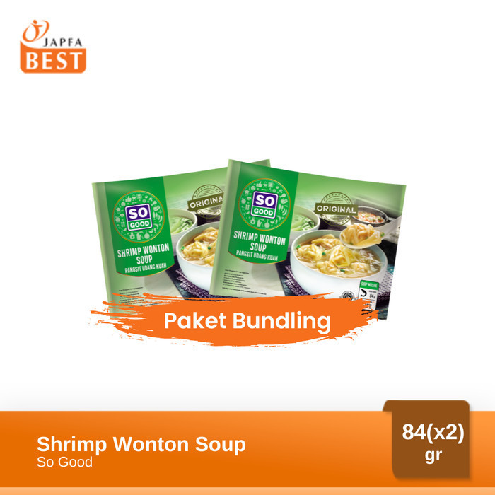 

Promo Bundling Pangsit Udang Kuah/Shrimp Wonton Soup So Good 84 gr (Isi 2)