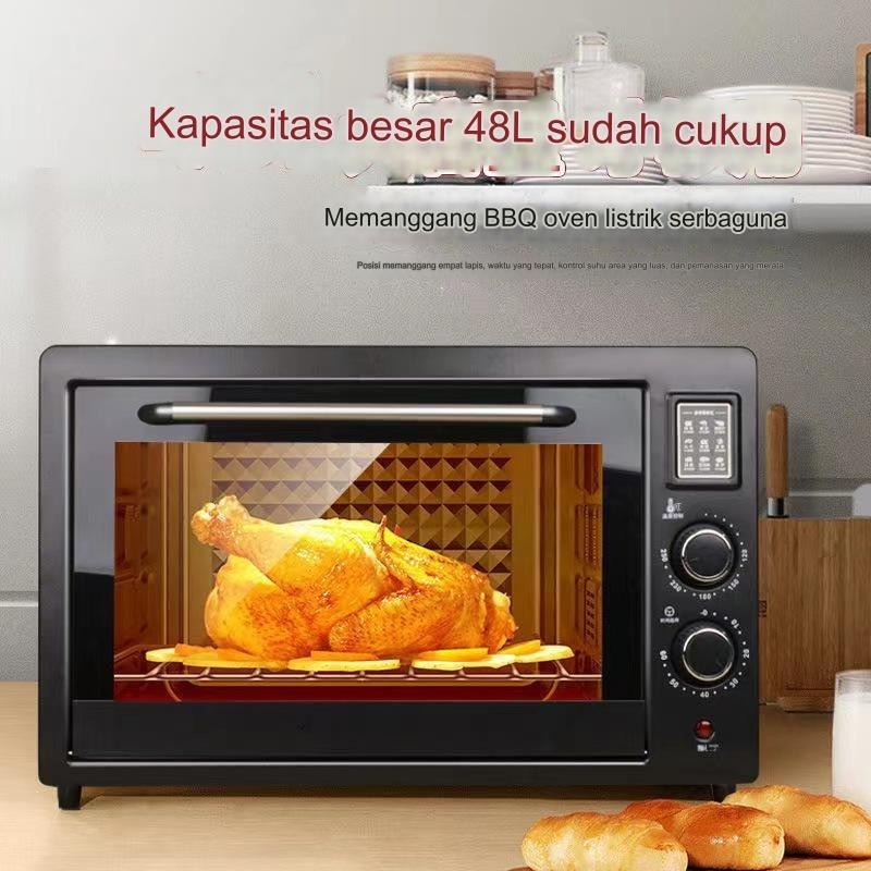 Oven Listrik/Oven panggang ayam/oven listrik mini/Oven Listrik 48 Liter Multifungsi untuk Memanggang