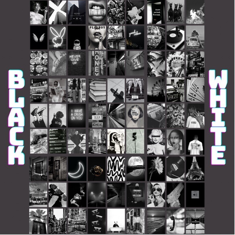 [LUCKY] KUALITAS (16 LEMBAR) POSTER AESTHETIC POSTER DINDING DEKORASI KAMAR HIASAN DINDING | BLACK A