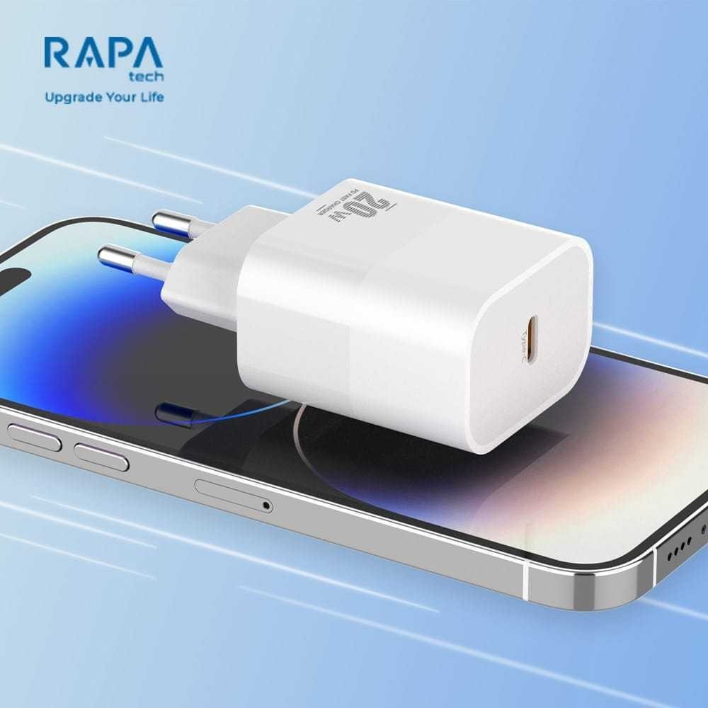 RAPAtech Power II Fast Charger 20W MFi Type C CH1060 - Adaptor / Kepala Charger Type C 20W Fast Char