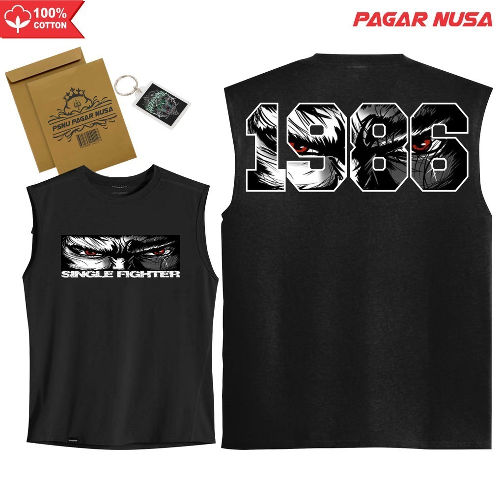 Singlet PN Pagar Nusa Terbaru SINGLET EYES 86 IPSNU Gasmi 1986 Pencak Dor Fighter Single Plastisol D