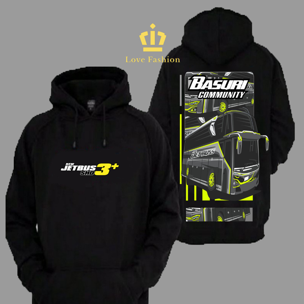 Sweater Hoodie Distro New Jet Bus 3 SHD Pariwisata Basuri Bus Community Premium Terbaru