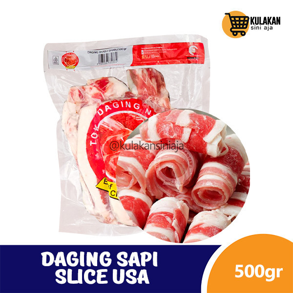 

Daging Sapi Shabu-Shabu - USA Beef Short Plate Slice 500gram