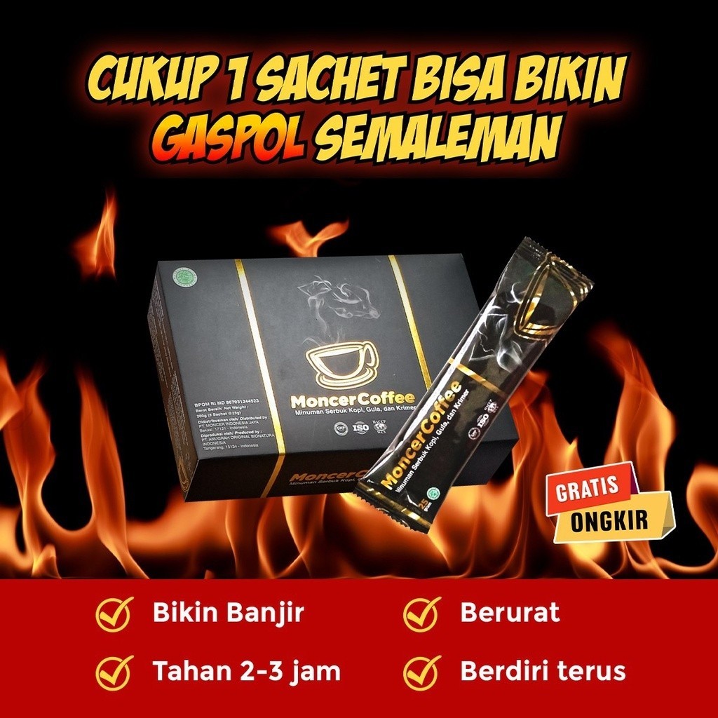 

1 BOX KOPI MON-CER KUAT TAHAN LAMA STAMINA PRIA ORIGINAL BPOM HALAL