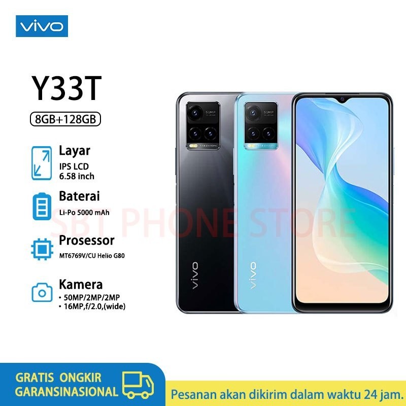 VIVO Y33T RAM 8/128 | y33s Ram 8/128 | Y21 8/128GB GARANSI RESMI VIVO INDONESIA