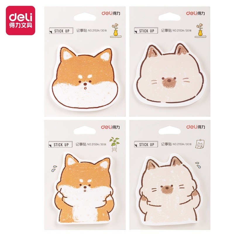 

Sticky Notes Deli Bentuk Lucu isi 30 lembar - No.21534