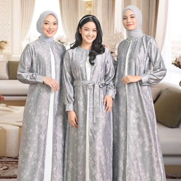 Vanilla Hijab - Jamalia Dress - Grey Sage