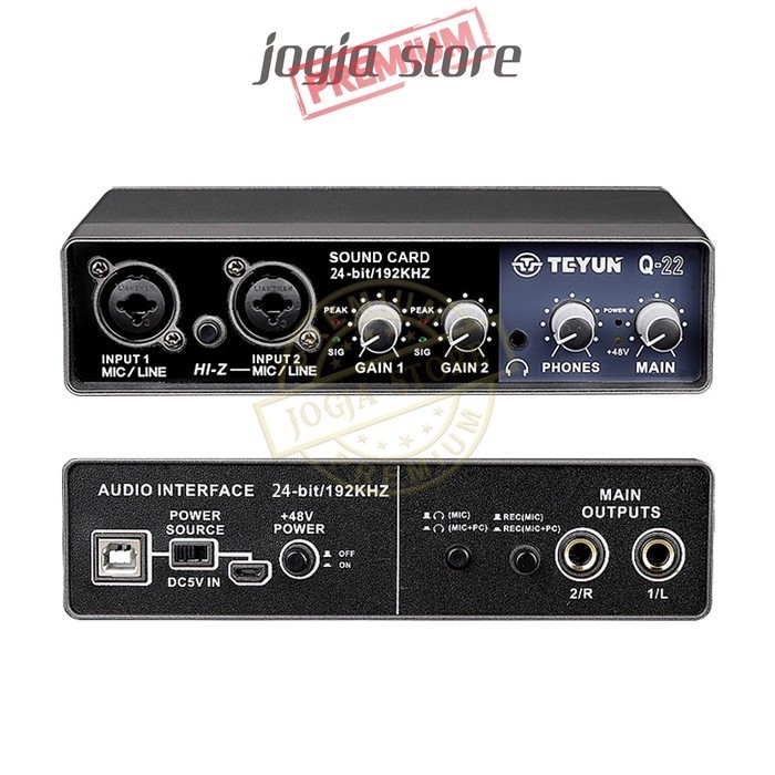 Sound Card Amplifier Teyun Q22 HiFi USB Soundcard Broadcast Q-22 24bit