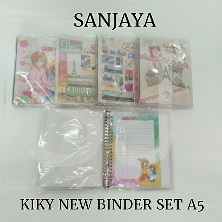 

(HASANS HOME)Kiky Buku Binder Set A5 / Binder Note / Kiky New Binder Set A5