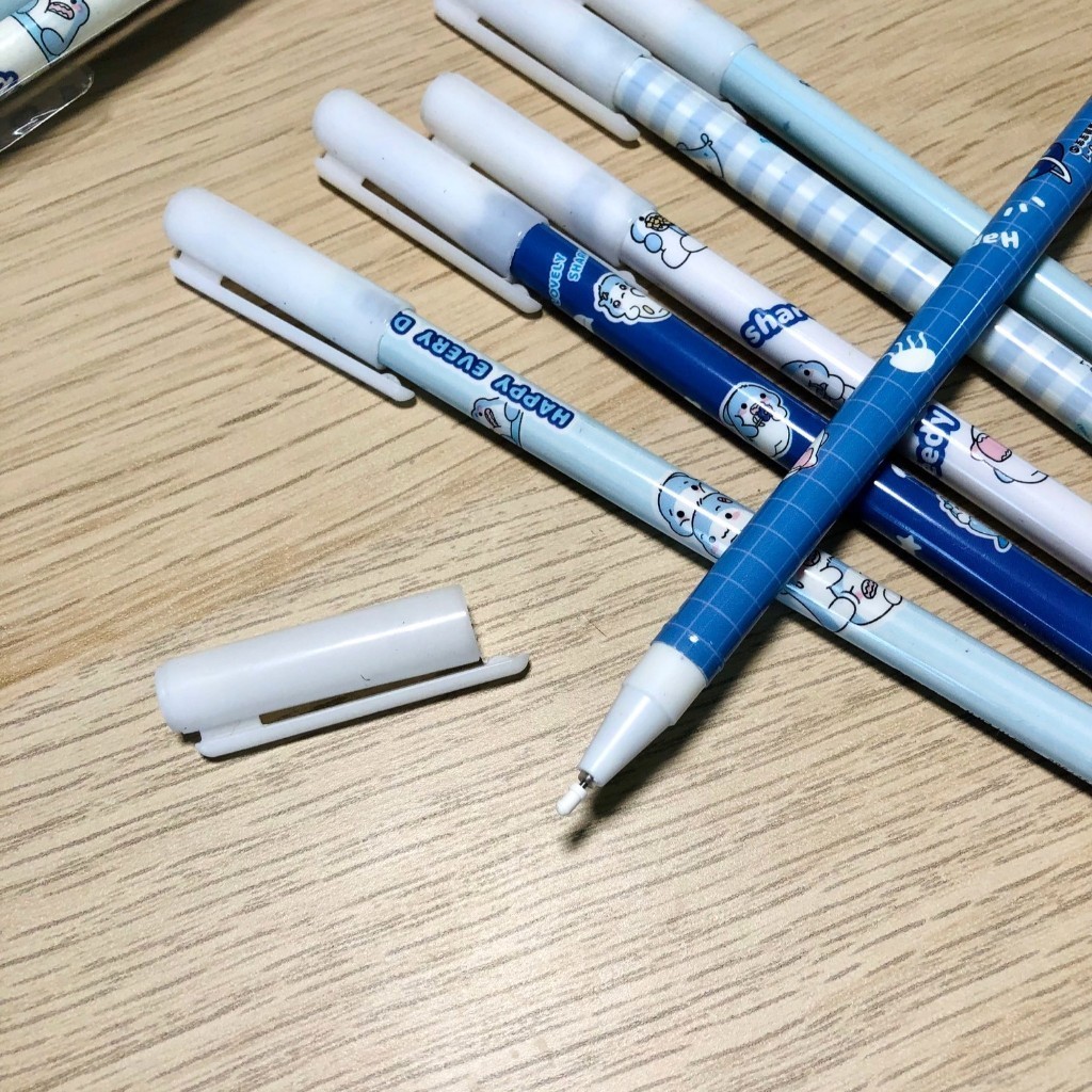

6pcs Pena Gel Pulpen Slim Pulpen Pen Tinta Hitam Jarum OSM-ST0577