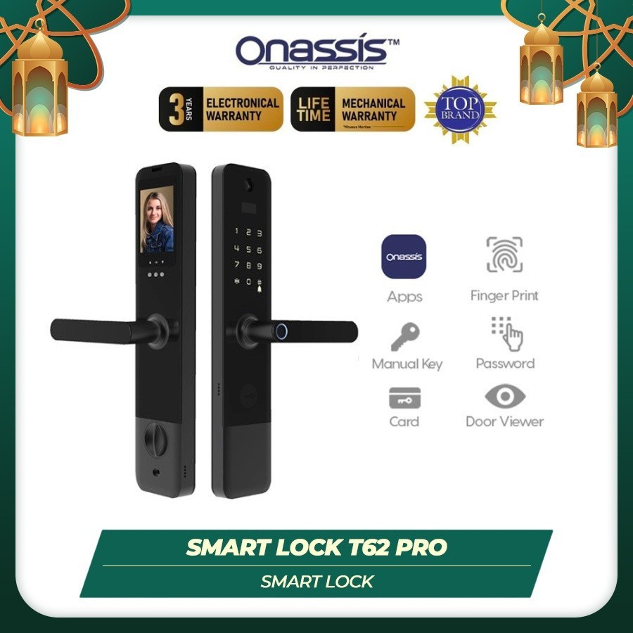 Onassis Smart Lock T62 Pro Camera Built In