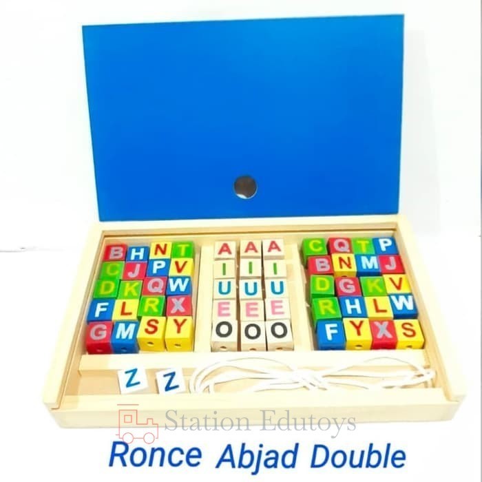 [sta] Mainan Edukasi Anak RONCE BOX ~ KOTAK RONCE ABJAD DOUBLE ~ ABJAD ANGKA Mainan Anak Anak Laki L
