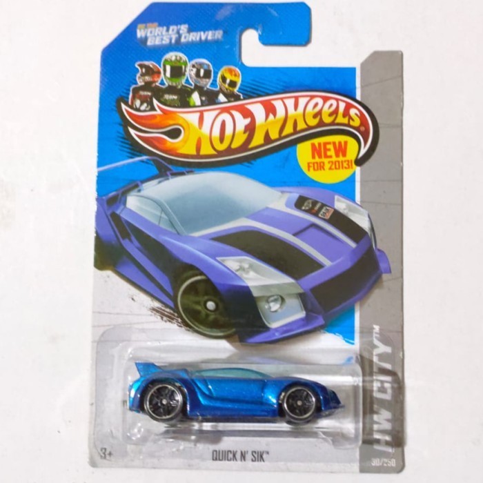 HW Hot Wheels Quick N Sik biru tua -DD24