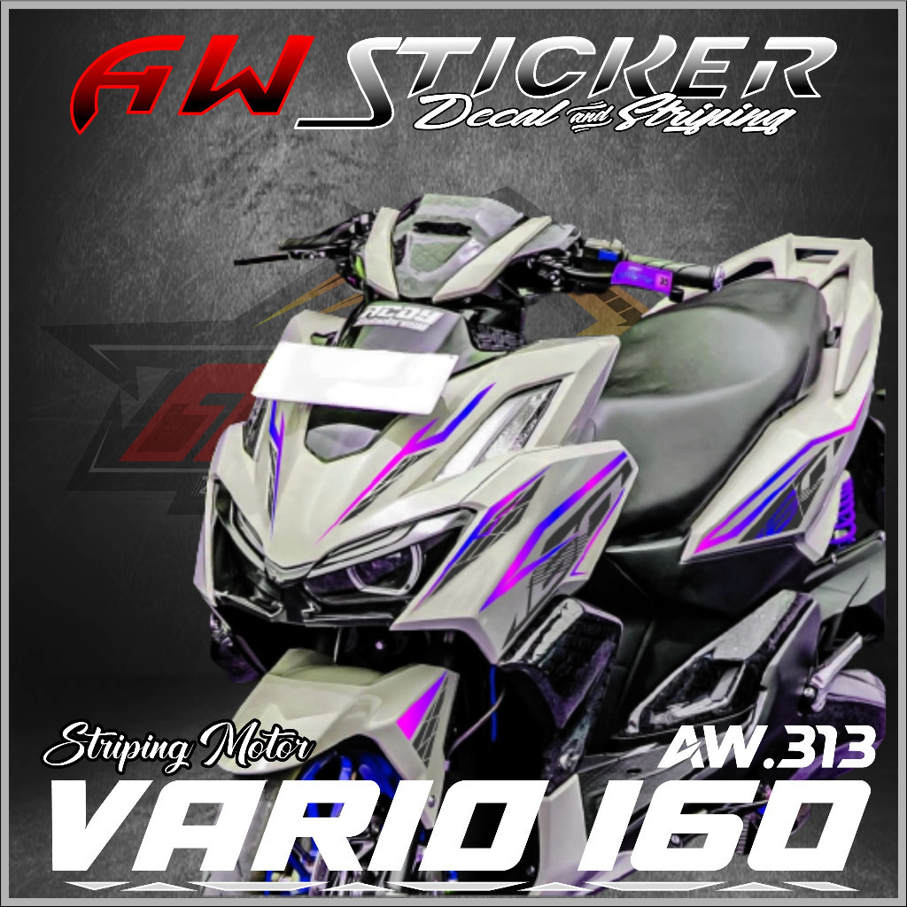 Sticker Striping Vario 160 Sticker Transparan Vario Sticker vario 160 Aw- 313