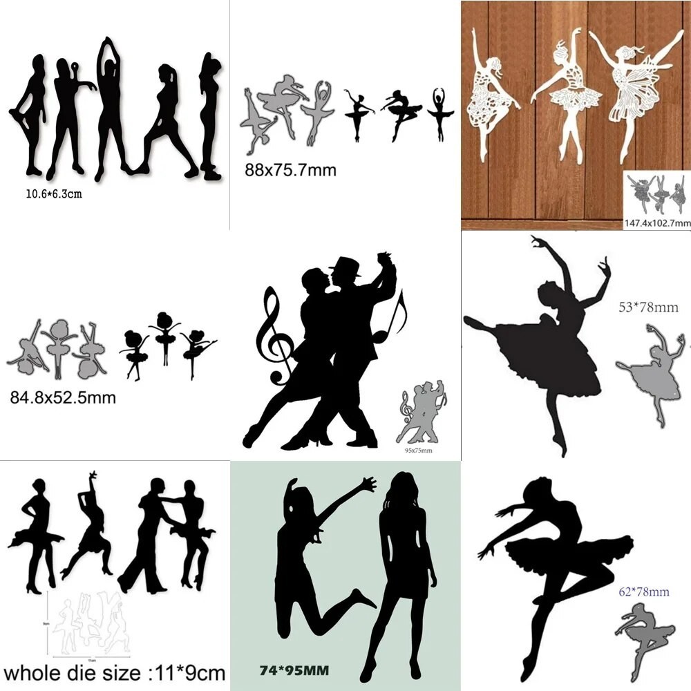 

ballet girl dance Metal Cutting Dies Mold Decoration Scrapbook Paper Craft Knife Mould Blade Punch Embossing Stencils Template