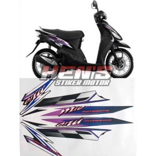 STIKER STRIPING MIO SPORTY 2003 2004 UNGU HITAM