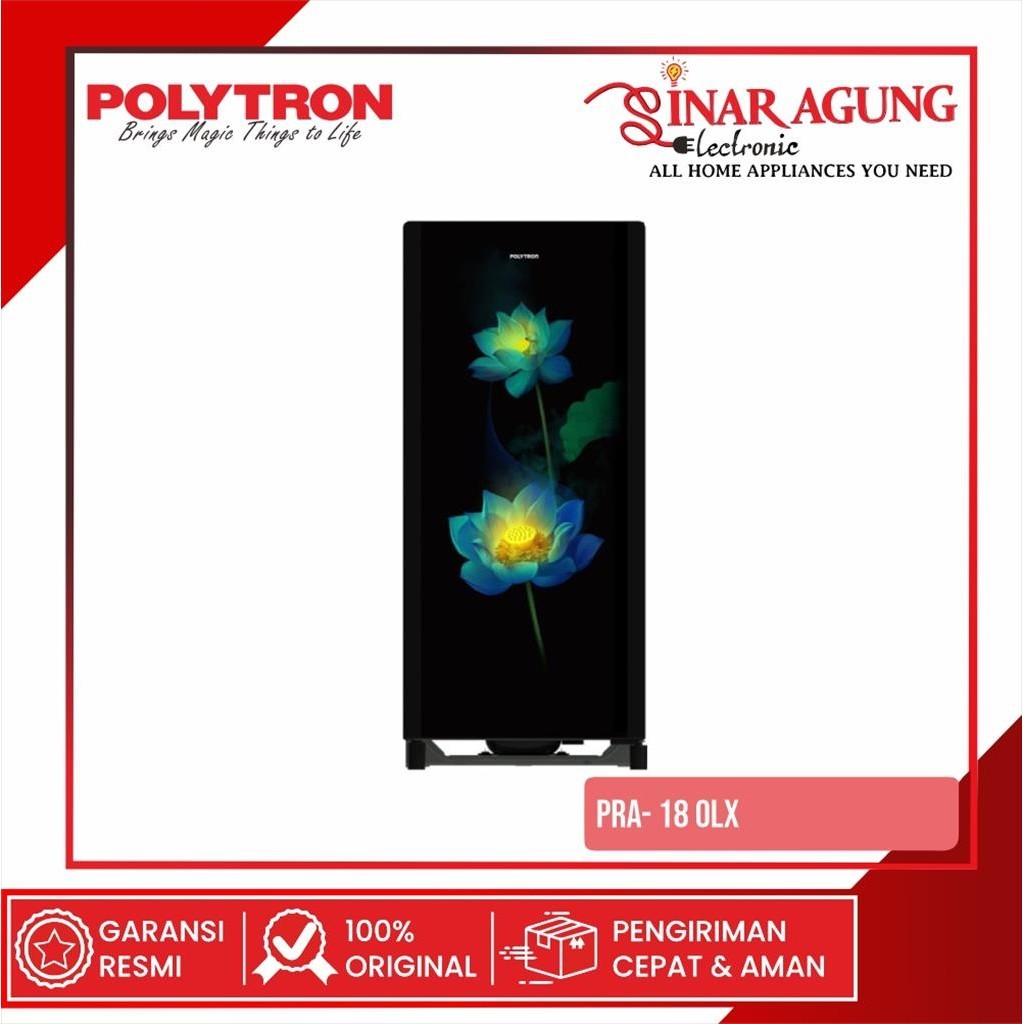 [COD] KULKAS / LEMARI ES POLYTRON PRA18OLX / PRA-18O / PRA180 (1 PINTU / 180 LITER) GARANSI RESMI