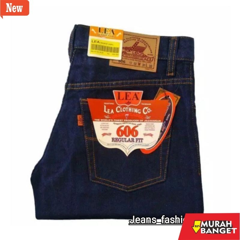Celana denim pria- CELANA JEANS PRIA JEANS LEA STANDART ORIGINAL 606