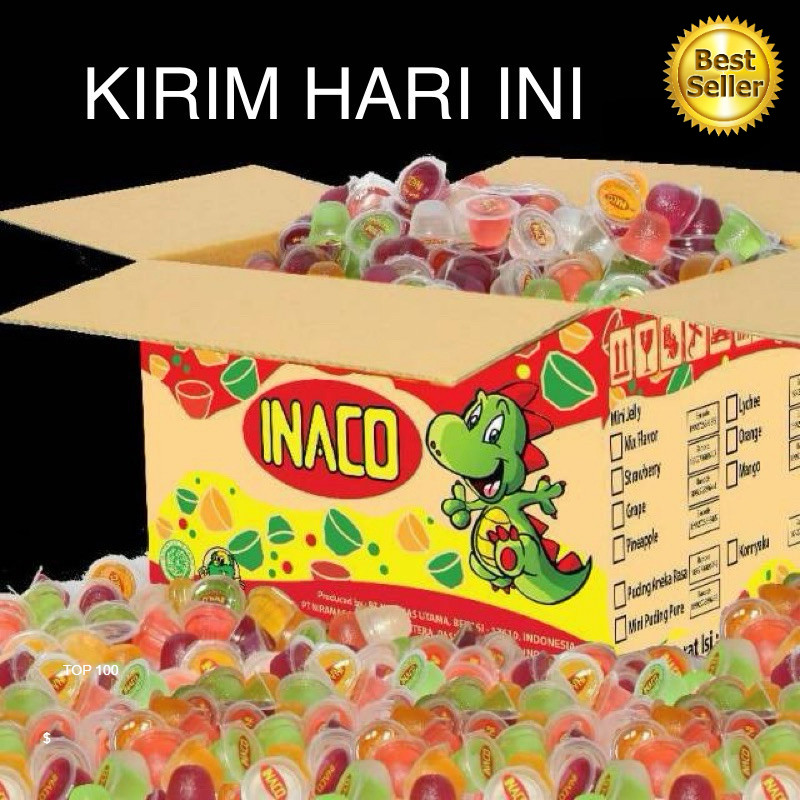 

exp 2026 1 KG Jelly Inaco Mix Rasa Buah Camilan Anak Jajan lebaran idul fitri hampers Jeli