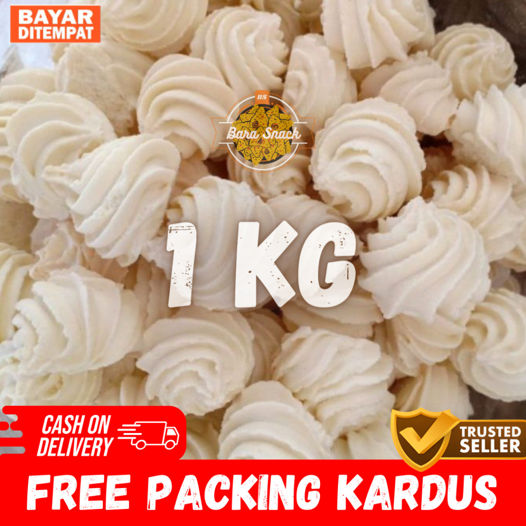 

[ 1KG ] Kue Sagu Susu Mini / Kue Kering Semprit Bulat Punya Rasa / Camilan Snack Kiloan Murah -K