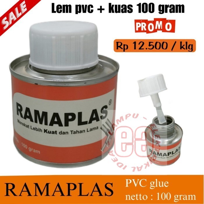 

Lem pvc model kuas Ramaplas isi 100 gr merekat lebih kuat & tahan lama
