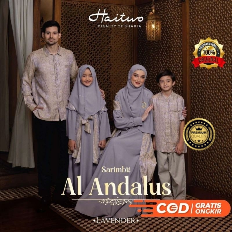 Sarimbit HAITWO - Gamis Anak One Set Bahan Rayon Al Andalus by Nibras Gamis Anak Terbaru 2024 Model 