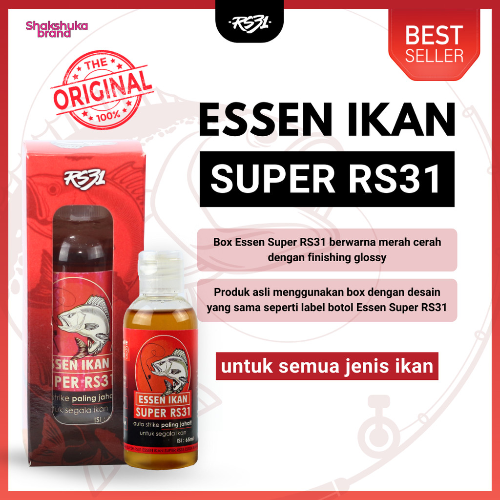 Essen Ikan Super RS31 Original 65ml – Auto Strike Mancing Untuk Laut Tambak Sungai Kolam Galatama - 